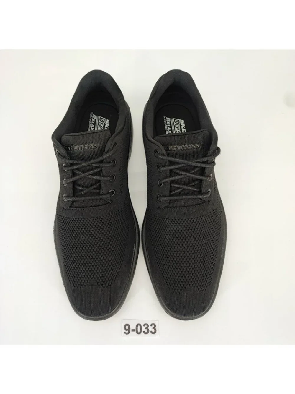 Skechers Walson Dolen Men's Size 9.5 Dress Shoes Knit Mesh Black 65293 BBK
